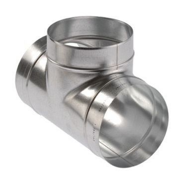 Piesa speciala teu clasic, tabla de otel zincata, diametru Ø125 cu garnitura de etansare