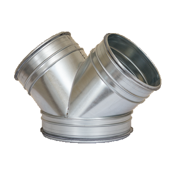 Piesa speciala, tip Y, diametru Ø160,tabla de otel zincata, cu garnitura de etansare