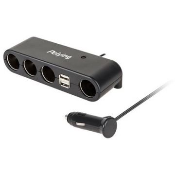 SPLITTER BRICHETA AUTO X4 CU USB SI CABLU