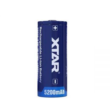 Acumulator industrial Li-ion terminal cu varf 26650 3.6V 5200mAh XTAR