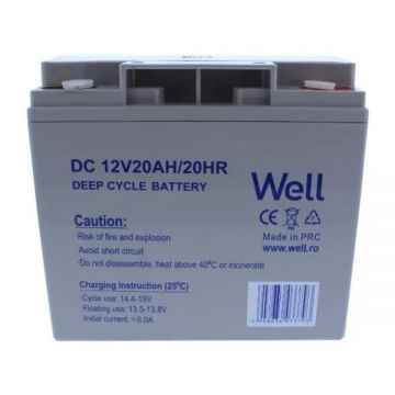 Acumulator plumb acid deep cycle Well 12V 20AH, terminal M5