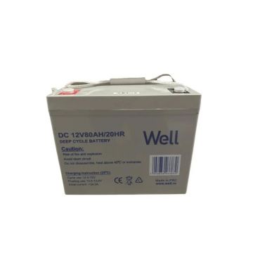 Acumulator plumb acid deep cycle Well 12V 80AH, terminal M8