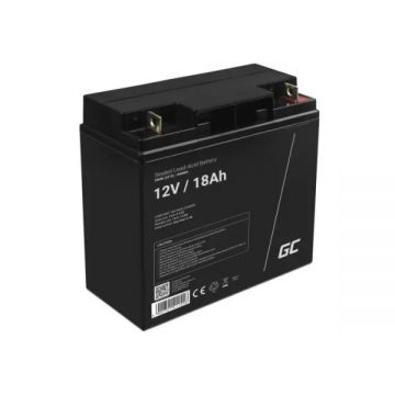 Acumulator plumb acid GreenCell 12V 18AH, terminal F3 (M5), 181 x 77 x 167(167) mm. AGM09