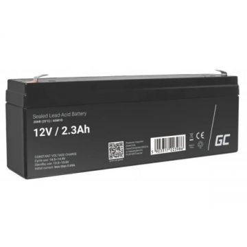 Acumulator plumb acid GreenCell 12V 2.3AH, terminal F1/T1, AGM18