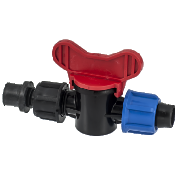 Conector Cu Robinet Si Garnitura Pentru Banda De Picurare,Dimensiune 17mm, Presiune 4 Bari