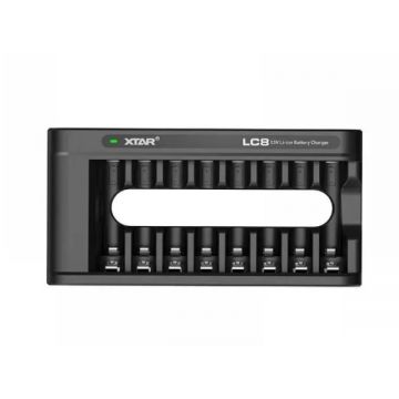 Incarcator acumulatori Li-ion, 8 sloturi, AA/AAA, USB-C, LC8 XTAR