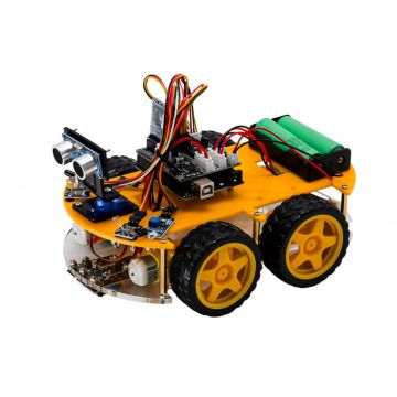 Kit de masina 4WD cu senzor ultrasonic HC-SR04, Bitmi 10088