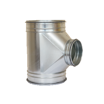 Piesa speciala, teu preluare, diametru Ø150, tabla de otel zincata, cu garnitura de etansare