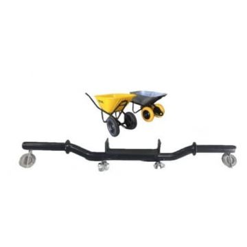 Adaptor dublu AX pentru roabă, ax 20x93 mm, diametru șurub 19 mm