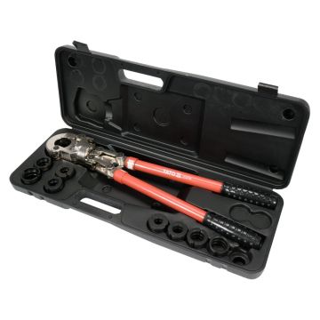 Cleste sertizat tevi PEX-AL-PEX presa hidraulica cu 8 matrici – Putere 60kN si manere telescopice