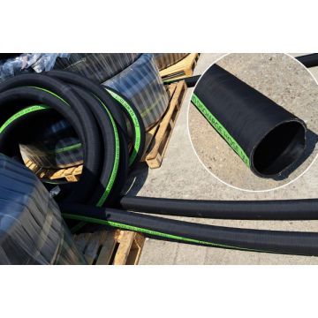 Furtun absorbtie/refulare apa fierbinte, apa murdara, cauciuc EPDM, FLEXATI, 3 1/2 Toli, (90mm), presiune lucru 10 bari, -40°C / +125°C, cu spirala din otel galvanizat