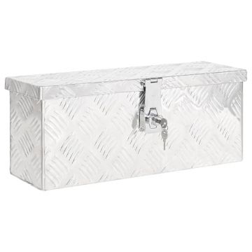 Gossi cutie de depozitare, argintiu, 50x15x20,5 cm, aluminiu
