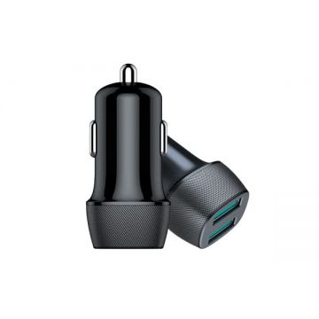 Încărcător Auto Mega Drive 02789 cu 2 Porturi USB (2.4A, 12W) - Compact și Eficient