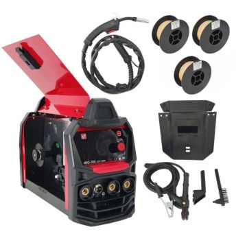 Invertor Aparat de sudura MIG MMA DDT PROFESIONAL cu Electrozi si Sarma, 220 V, 300A + 3 Role Sarma 0.8-1.0 mm