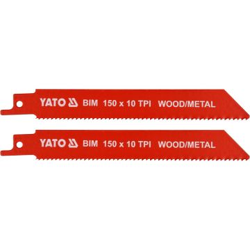 Lame fierastrau sabie BIM, 150mm, 10TPI, 2 buc – pentru taiere lemn si metal