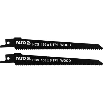 Lame fierastrau sabie HCS 150mm, 8TPI, 2 buc – pentru taierea eficienta a lemnului