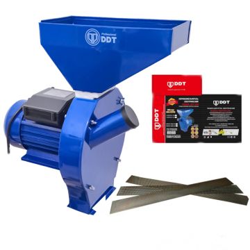 Moara cereale si stiuleti DDT, motor 3.5 Kw, 16 ciocanele, 4 site, cuva mica, 230 kg h