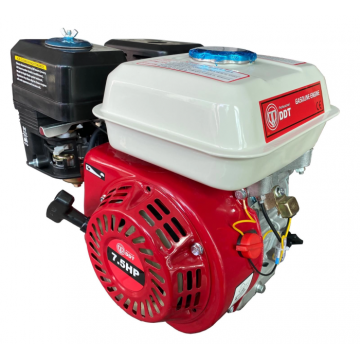 Motor pe benzina cu fulie dubla DDT-005, 7.5 CP, 200 CC, 3600 RPM, 1 cilindru, 3.6 l capacitate rezervor