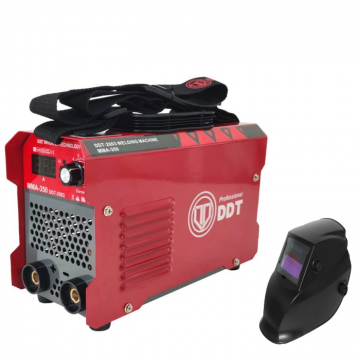 Pachet promo Aparat de sudura tip invertor, DDT PROFESSIONAL DDT-2003, MMA 350A, afisaj electronic LCD + Masca Sudura Automata cu Reglaj si Cristale