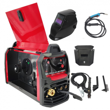Pachet promo Invertor Aparat de sudura, DDT-2005, cu rola sarma si electrod gaz, MIG MMA DDT PROFESSIONAL, 350, Sarma de sudura + Masca de sudura cu cristale