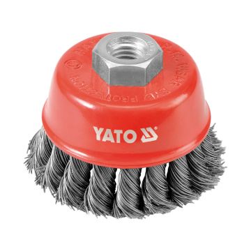 Perie cupa 60 mm, prindere M14, cu toroane din sarma
