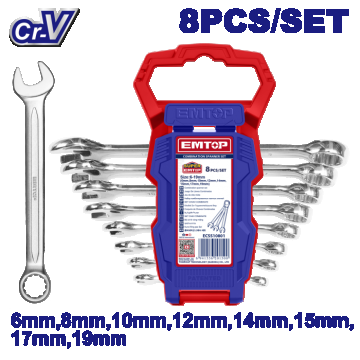 Set 8 chei combinate 6-19mm - ECSS10801, EMTOP