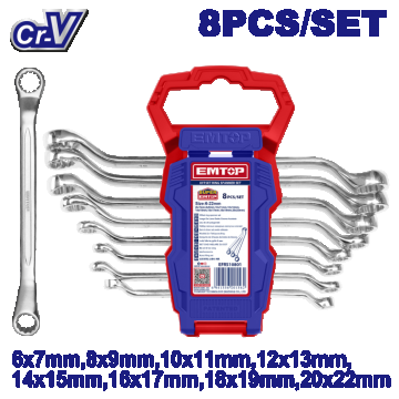 Set 8 chei inelare cotite 6-22mm - EFRS10801, EMTOP