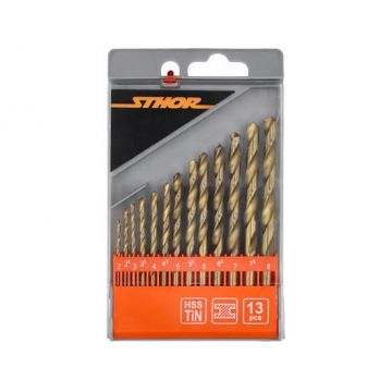 Set Burghie Metal Sthor, HSS Titan, 2–8 mm, 13 Bucati, Rezistenta Sporita