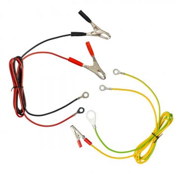 Set cabluri conexiune generator impulsuri gard electric 1m cu conector crocodil