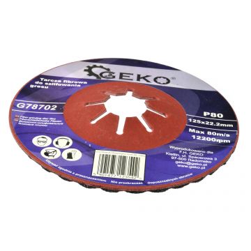 Disc slefuire 125mm P80, Geko G78702