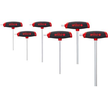 Allen key set Hex, with T-handle ComfortGrip, screwdriver black/red, 6-piece, with side drive Allen key set Hex, with T-handle ComfortGrip, screwdriver black/red, 6-piece, with side drive