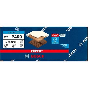 Bosch Expert M480 mesh structure sanding sheet 150mm, K400 (50 pieces, for eccentric sanders) Bosch Expert M480 mesh structure sanding sheet 150mm, K400 (50 pieces, for eccentric sanders)