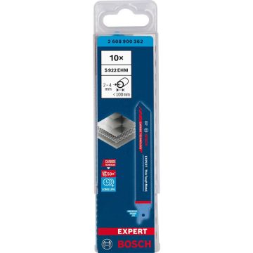Bosch Expert sabre saw blade 'Thin Tough Metal' S 922 EHM, 10 pieces (length 150 mm)