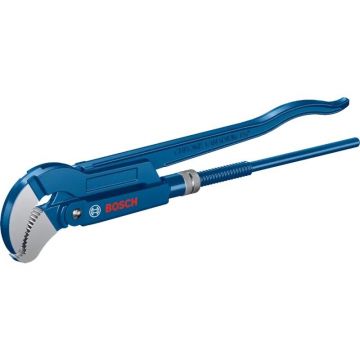 Bosch plumbing corner pipe wrench 45° Professional 420mm, S-jaw, pipe / water pump pliers (blue, gripping jaw position 45°) Bosch plumbing corner pipe wrench 45° Professional 420mm, S-jaw, pipe / water pump pliers (blue, gripping jaw position 45°)