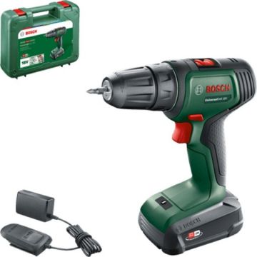 Bosch Powertools Cordless Drill/Driver UniversalDrill 18V (green/black, Li-ion battery 2.5Ah, case, POWER FOR ALL ALLIANCE) Bosch Powertools Cordless Drill/Driver UniversalDrill 18V (green/black, Li-ion battery 2.5Ah, case, POWER FOR ALL ALLIANCE)