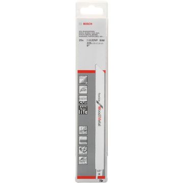 Bosch sabre saw blade S 1122 VF Flexible for Wood and Metal, 25 pieces (length 225 mm) Bosch sabre saw blade S 1122 VF Flexible for Wood and Metal, 25 pieces (length 225 mm)