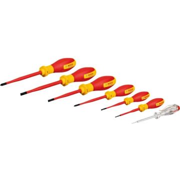 Bosch VDE screwdriver set PH/SL Professional, 7-piece (red/yellow, 6 VDE screwdrivers, phase tester SL3) Bosch VDE screwdriver set PH/SL Professional, 7-piece (red/yellow, 6 VDE screwdrivers, phase tester SL3)