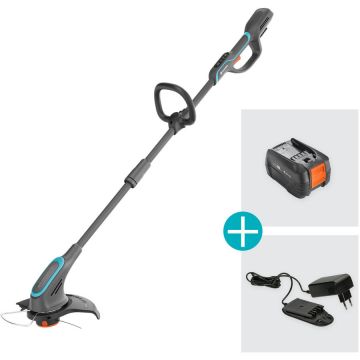 cordless grass trimmer PowerTrim 30/18V P4A (grey/turquoise, Li-Ion battery 4Ah, POWER FOR ALL ALLIANCE) cordless grass trimmer PowerTrim 30/18V P4A (grey/turquoise, Li-Ion battery 4Ah, POWER FOR ALL ALLIANCE)