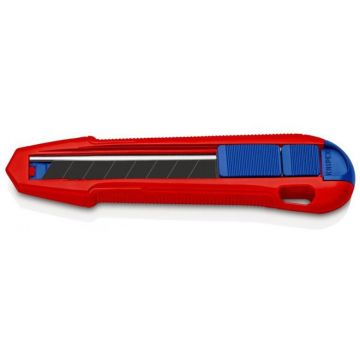 CutiX universal knife, carpet knife (red/blue, incl. 2 blades)