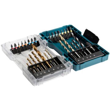 drill & bit set E-07054, 29 pieces (folding box with transparent lid) drill & bit set E-07054, 29 pieces (folding box with transparent lid)