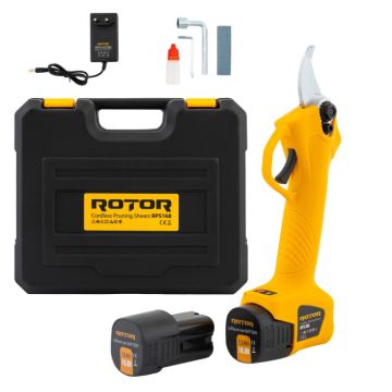 Foarfeca de taiat crengi pe acumulator Rotor, 16V 1.5Ah, 2 acumulatori, Diametru taiere 0-25mm Foarfeca de taiat crengi pe acumulator Rotor, 16V 1.5Ah, 2 acumulatori, Diametru taiere 0-25mm