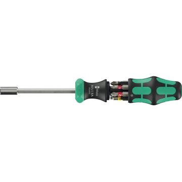Kraftform Kompakt 27 RA 1, bit set black/green, 6-piece, 1/4, with ratchet function Kraftform Kompakt 27 RA 1, bit set black/green, 6-piece, 1/4, with ratchet function