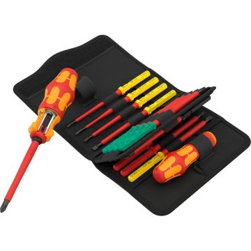 Kraftform Kompakt VDE 17 RA 1, 17-piece, screwdriver red/yellow, including 2 plug-in handles, VDE interchangeable blades Kraftform Kompakt VDE 17 RA 1, 17-piece, screwdriver red/yellow, including 2 plug-in handles, VDE interchangeable blades