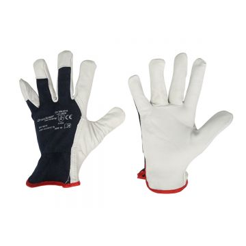 Manusi protectie din piele de capra alb-negru Nr 10, Cod: BK78016, BRECKNER GERMANY Manusi protectie din piele de capra alb-negru Nr 10, Cod: BK78016, BRECKNER GERMANY
