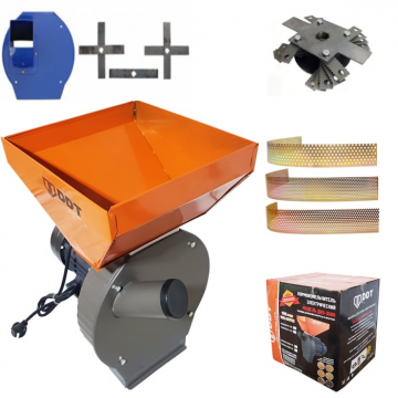 Moara Cuva Mare macinat cereale, boabe si stiuleti, DDT, 3500 W, 3000 rpm, 200 kg h + Cutite tocat