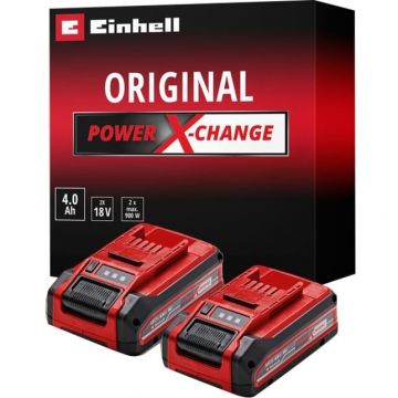 Power-X-Change TWIN-PACK 18V 4.0Ah battery, red/black, 2 pieces, without charger Power-X-Change TWIN-PACK 18V 4.0Ah battery, red/black, 2 pieces, without charger