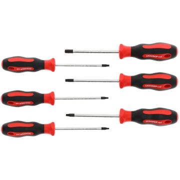 Red 2K screwdriver set, 6 pieces (red/black) Red 2K screwdriver set, 6 pieces (red/black)