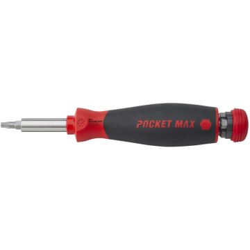 screwdriver with bit magazine PocketMax magnetic (black/red, 9 pieces) screwdriver with bit magazine PocketMax magnetic (black/red, 9 pieces)