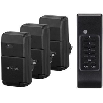 SET 3 PRIZE PENTRU EXTERIOR CU TELECOMANDA 1100W SONERO