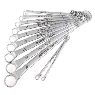 Set chei inelare dublu cotite Slim Line Proxxon 23812, O6-32 mm, 11 piese Set chei inelare dublu cotite Slim Line Proxxon 23812, O6-32 mm, 11 piese